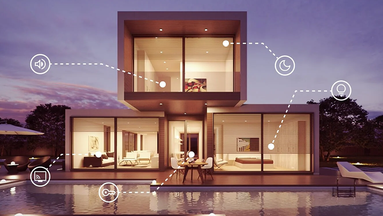 ACES Pattaya smart home automation system integration for luxury modern villa showing connected IoT lighting and electrical controls