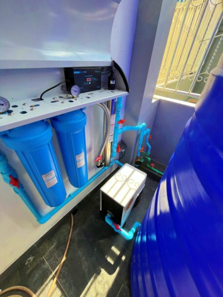 ACES residential water storage tank and multi-stage booster pump filtration system installation in Pattaya